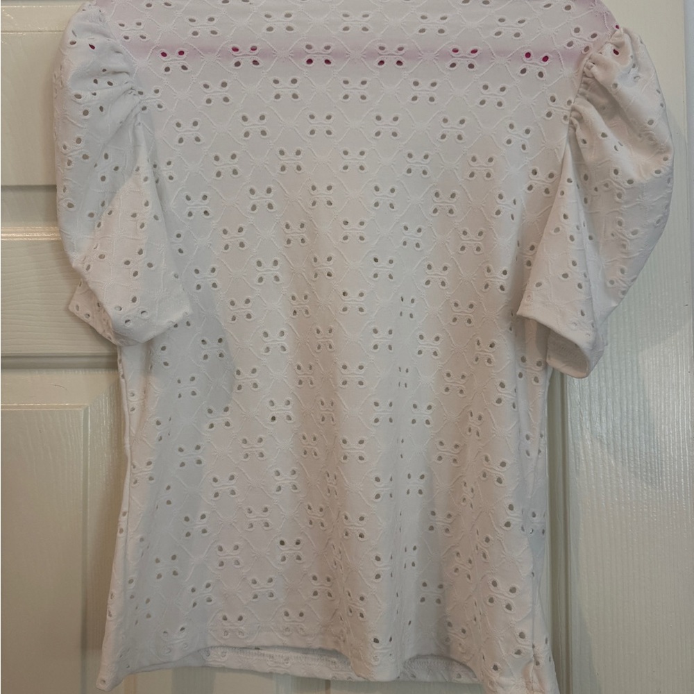 SHEIN White Ruffled Peter Pan Collar Blouse